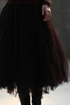 marc le bihan tulle skirt 25001 AUBERGINE/BLACK
